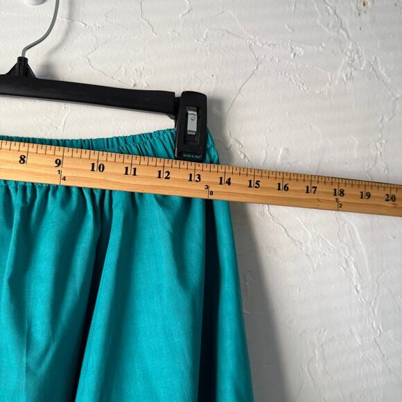 Vintage‎ Western Teal Prairie Skirt & Blouse Set Pitchfork Brand M - Picture 10 of 11